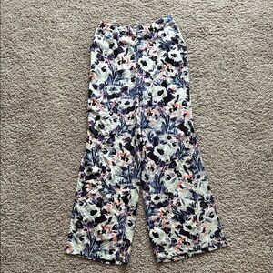 JustFab Multicolor Floral Pants
